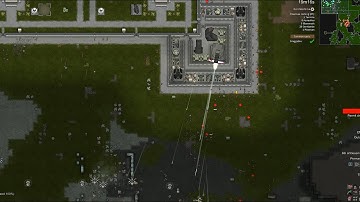 Rimworld defeating massive mechanoid raid with turret complex