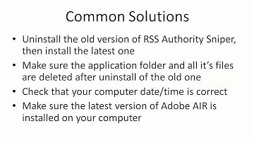 Upgrading Installer Errors - RSS Authority Sniper Help