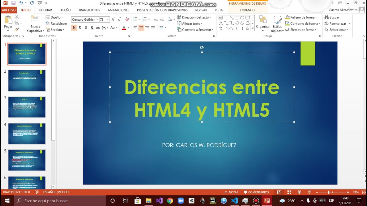 Diferencias entre HTML4 y HTML5 Carlos W Rodriguez - YouTube