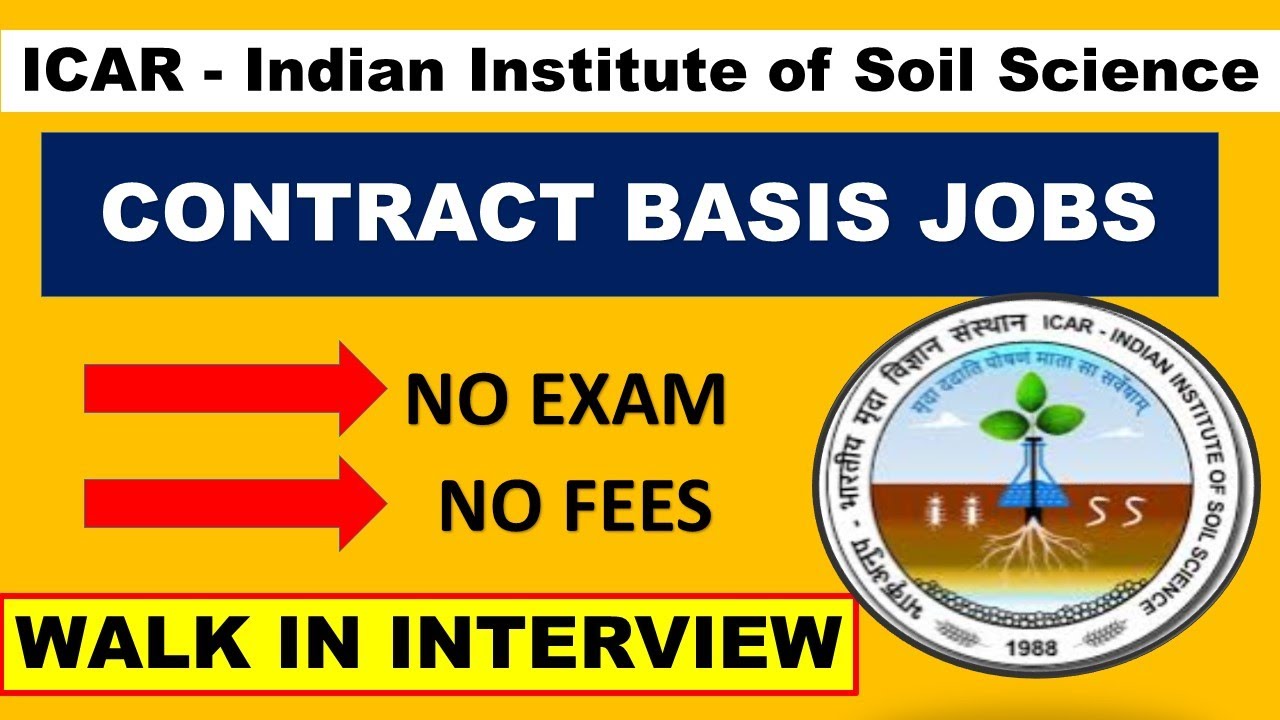 ICAR I Contract Basis Job in Govt Department I Semi Govt jobs I Sarkari Naukri