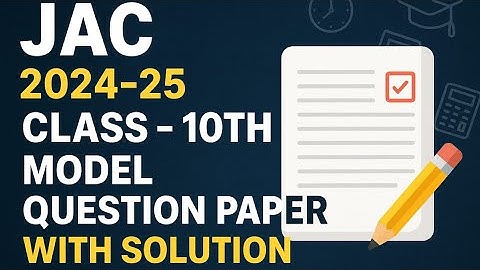 JAC math model paper solution 
