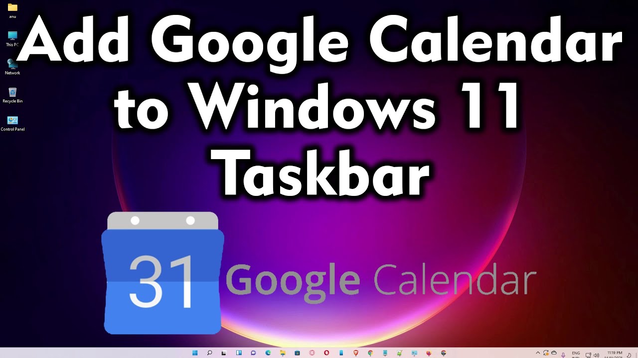 How to Add Google Calendar to Windows 11 Taskbar YouTube