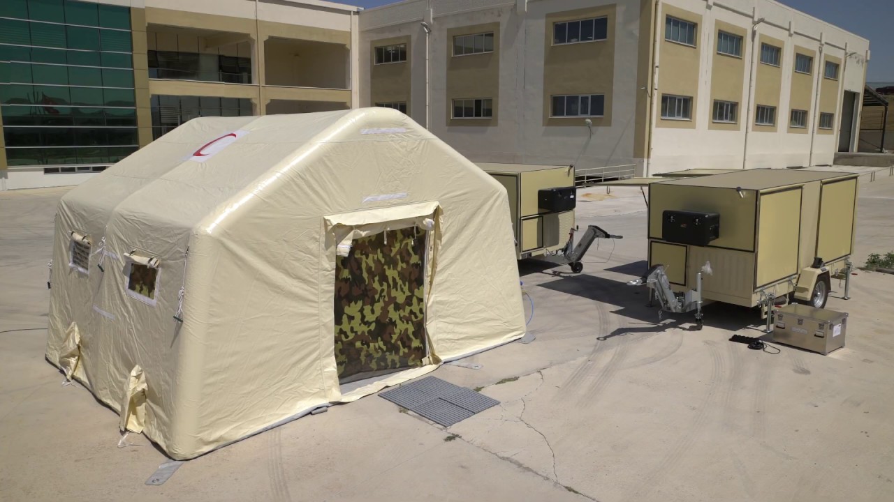 First Aid Station with Trailers and Inflatable Tent ROLE 1 YouTube