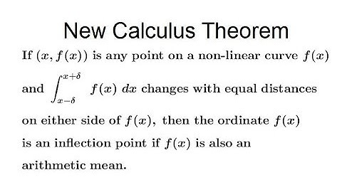 New calculus theorem relating inflection point to area
