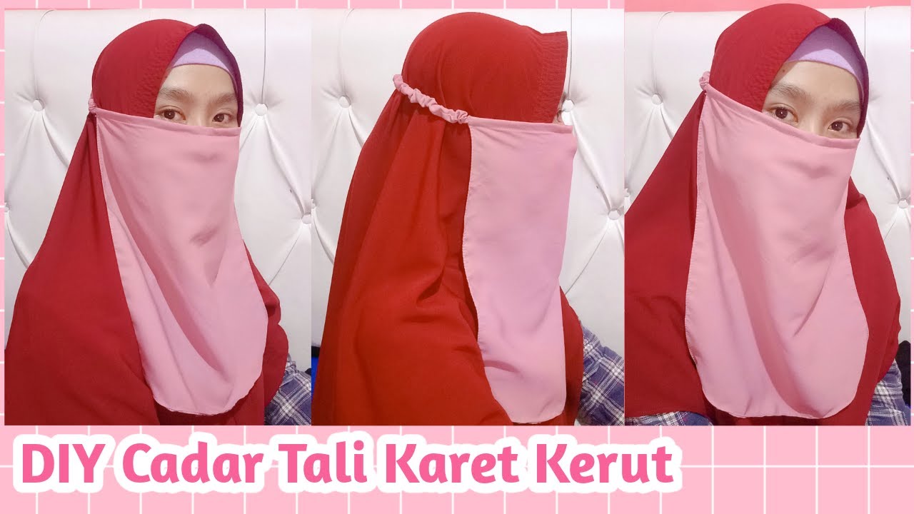 Diycadar - Cara Membuat Cadar Tali Karet Kerut | Tutorial Membuat Cadar Tali - Youtube