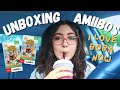 opening amiibos and drinking boba in my car
