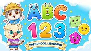 Preschool Learning activities for 3 year olds at home | Learn ABC Phonics Shapes Numbers Colors 🌈