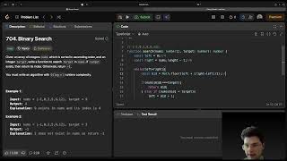 LeetCode: 704 Binary Search (Easy) in TypeScript