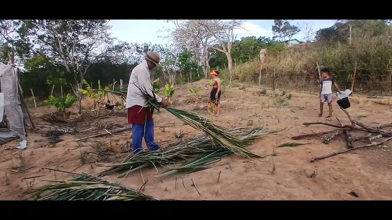 HOJE EU TAVA AJEITANDO UM EM AMPARO PARA HORTA DE DAIANE 