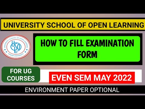 how to fill USOL UG examination form may 2022 | PU USOL EVEN SEMESTER EXAMINATION FORM MAY 2022