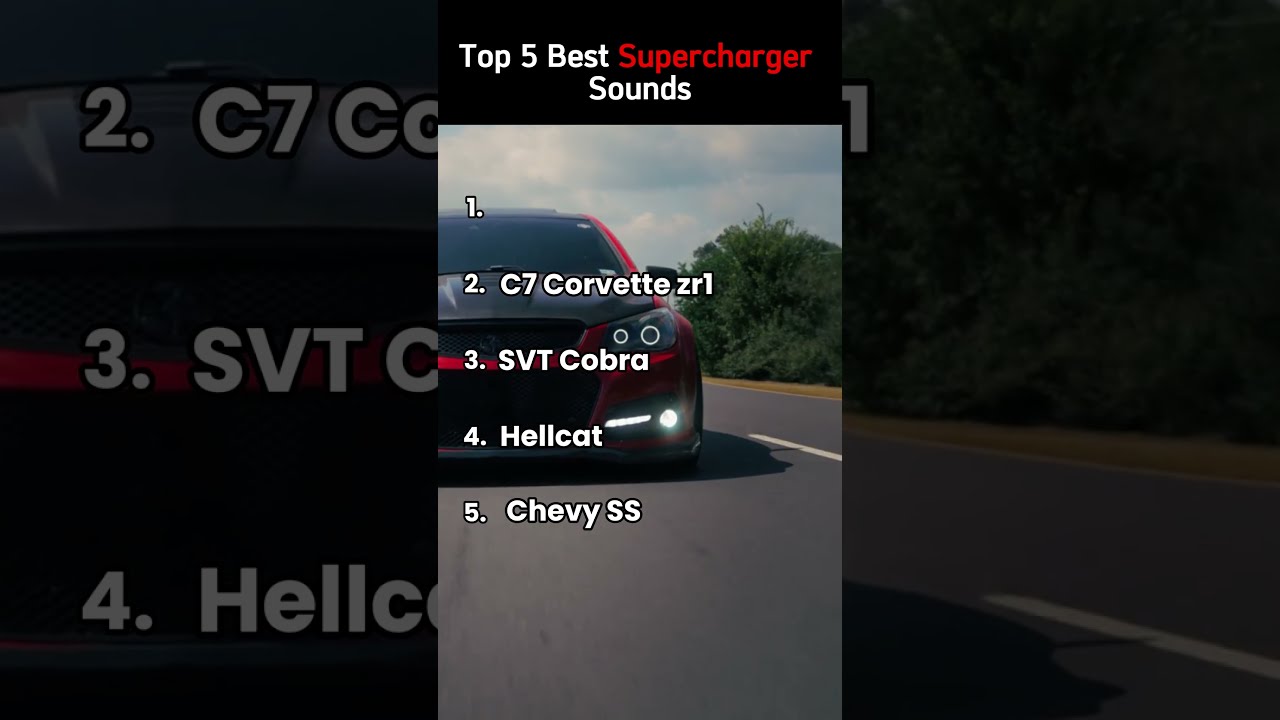 Ranking 5 Best Supercharger Sounds Cars
