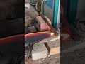 the process of sharpening a machete using electric induction heat #shorts #viralshorts #fyp