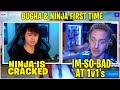 NINJA *PANICS* After BUGHA Spectate Him In FIRST 1v1 After 1 Year Then This Happened (Fortnite)