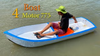 Making boats from foam using 4 Motor 775 | DIY Boat Motor 775