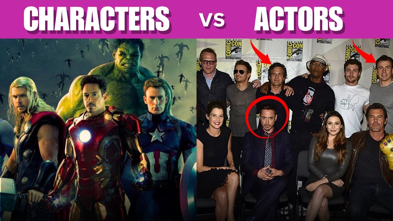 50 Avengers' Heros and Villains Characters & Actors