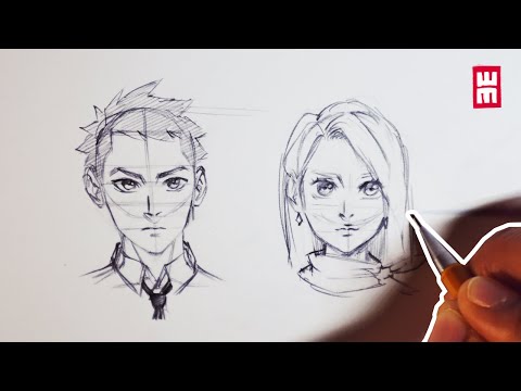 How To Draw Anime Faces: Girl & Boy Drawing Guides + Video