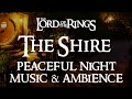 Lord of the rings music  ambience  the shire a peaceful night in bag end  relaxing evening rain