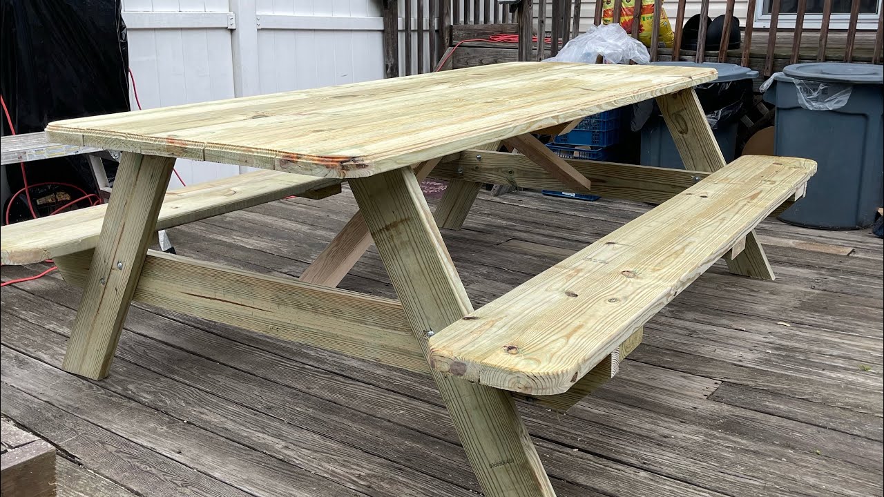 How to build a wood picnic table