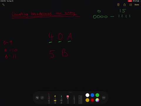 Converting Hexadecimal into Binary
