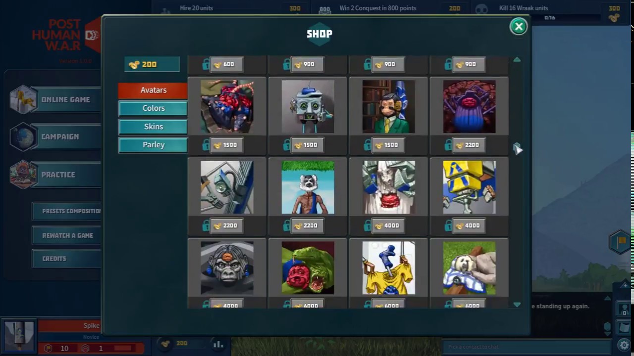 Post Human W.A.R PC Options Tour Steam