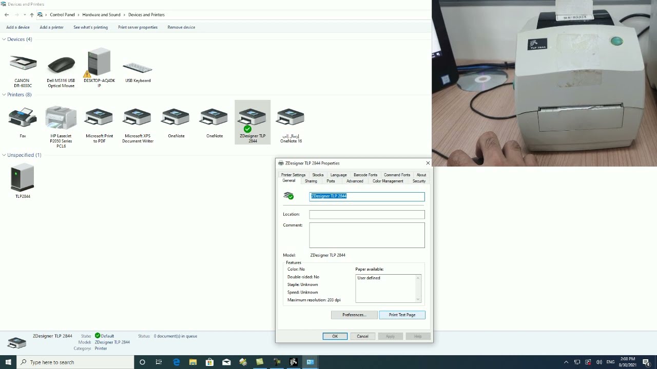 New Zebra TLP 2844 || How To Setup TLP2844 Desktop Printer Driver Installation