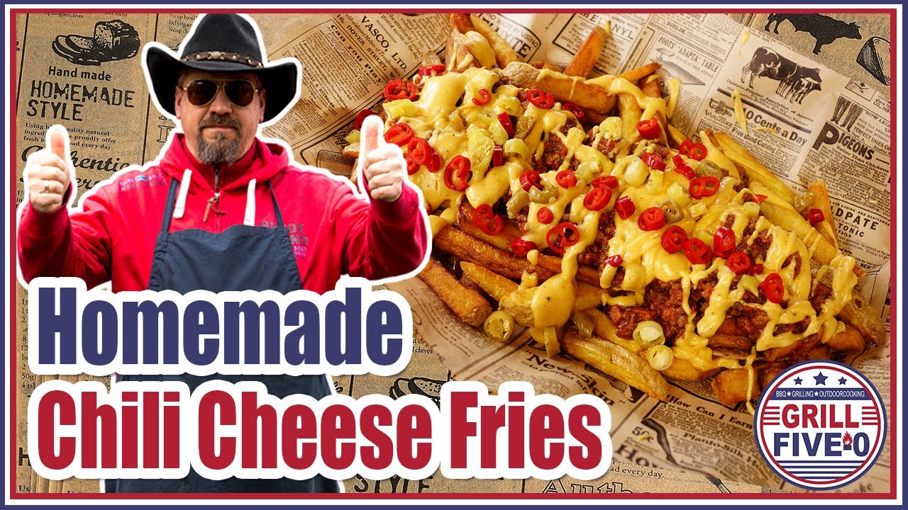 Chili Cheese Fries selber machen Homemade Pommes, Käsesoße & Chorizo