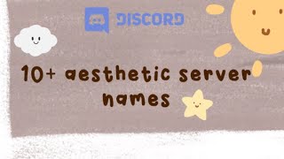 10  aesthetic server names for Discord server ⭐️ | Discord Tutorial List