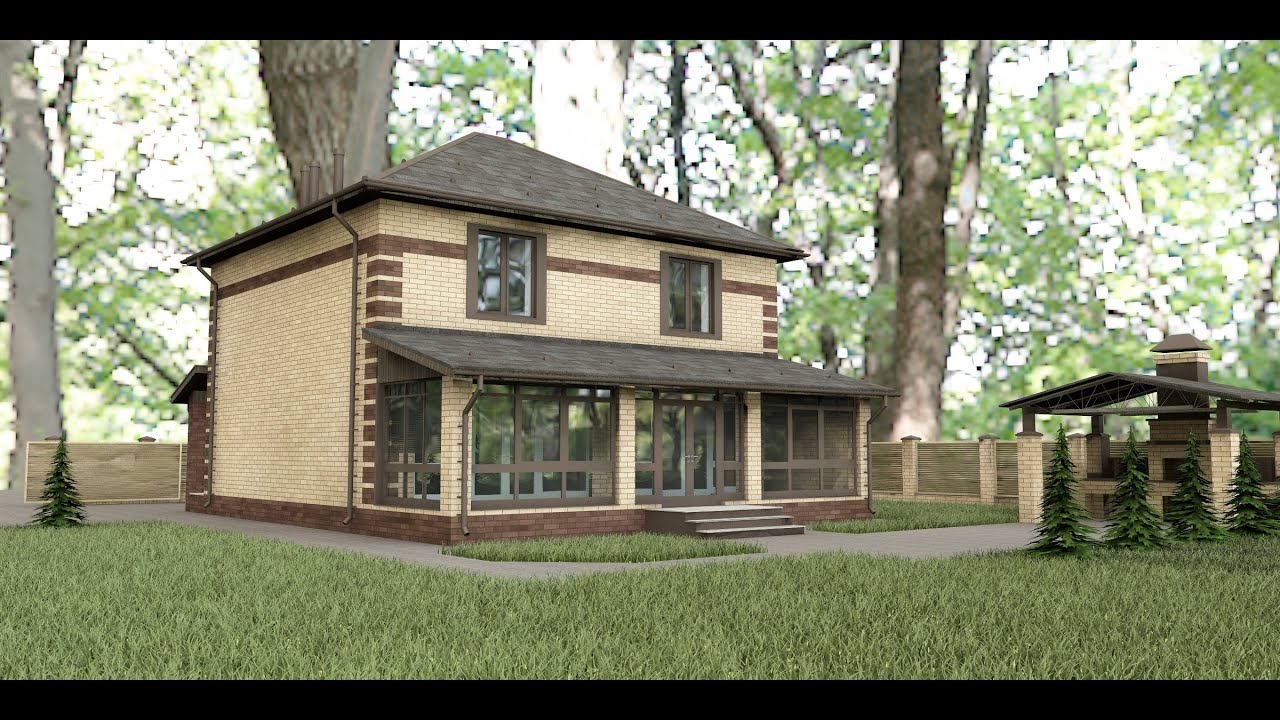 Кущёвской быстровозводимый дом веранда