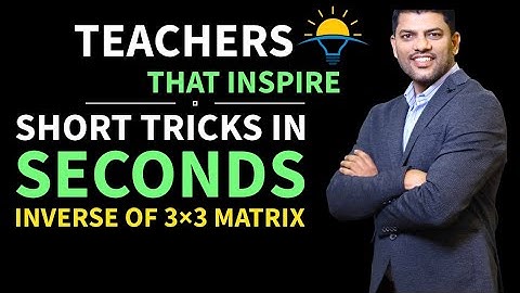 MHT-CET & JEE Short⚡Tricks | Inverse of 3×3 Matrix #shorts #mhtcet #matrices