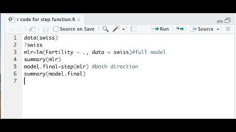 regression models: stepwise variable selection in R step() function
