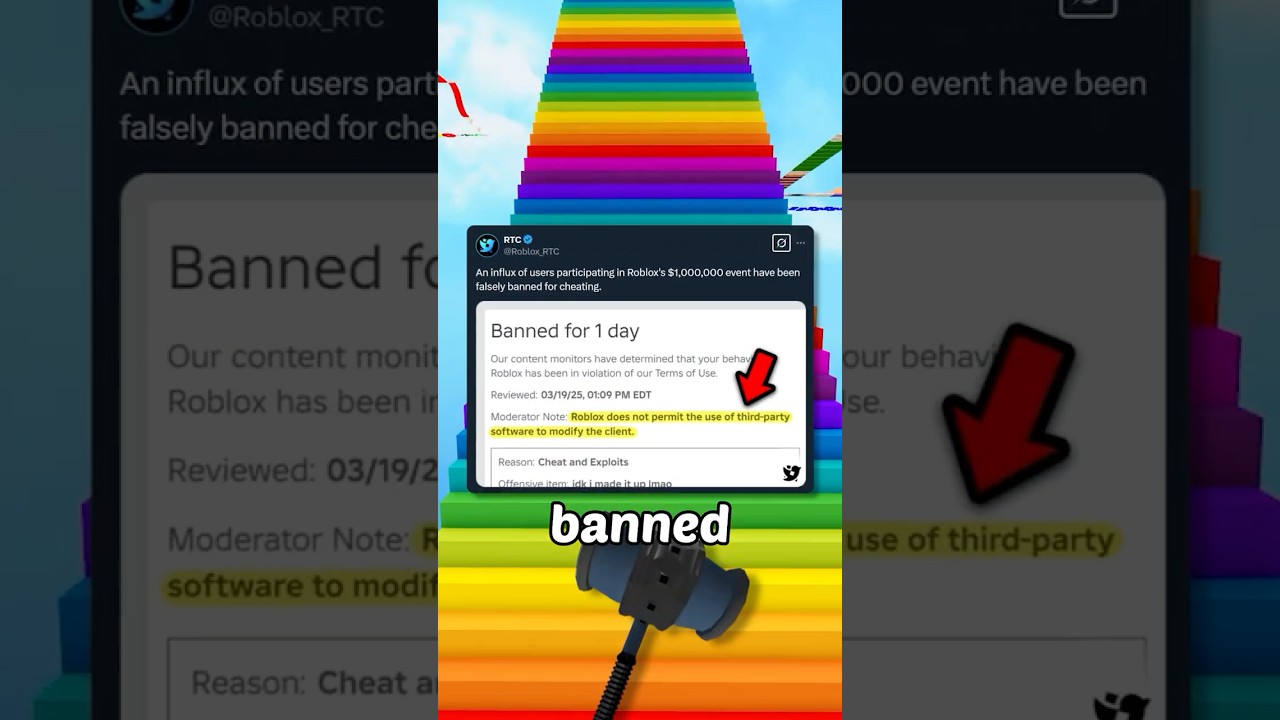 The Roblox Hunt is BANNING PEOPLE? 😱 #roblox #robloxshorts