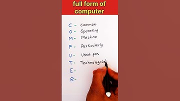 Full Form of COMPUTER | Exam GK Trick #shorts #computer