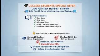 Java Developer Internship (Core & Advanced) | DLK Software Solutions