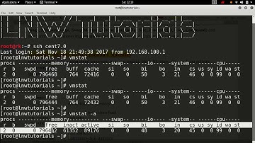 6.2 Monitor Linux Process - USING VMSTAT (Report virtual memory statistics)