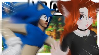 Buttcheek Sonic is SO FAST in VRCHAT