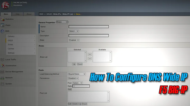 How To Configure DNS Wide IP F5 BIG-IP
