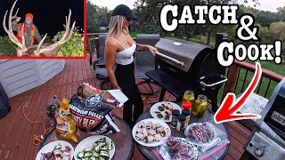One Of The Tastiest Oddest Catch & Cooks We’ve Done!!! (Small And Big Game!!!)