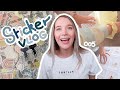 starting a sticker business || opening and testing cricut, printer and sticker paper || VLOG 005