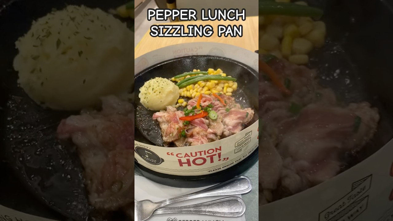 Watch Sizzling Pan from Pepper Lunch #hotfood #sizzling #food #pepperlunch #sizzlingfood #spicy #peppered on YouTube Watch Sizzling Pan from Pepper Lunch #hotfood #sizzling #food #pepperlunch #sizzlingfood #spicy #peppered on YouTube