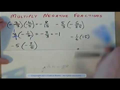 Multiply Negative Fractions - YouTube