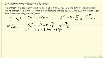 Calculate Entropy Departure Function
