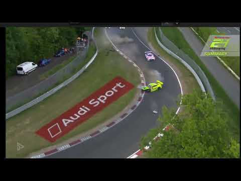 PORSCHE 911 GT3 R CRASH AT 260 km/h 24H Nürburgring 2022 Manthey Racing