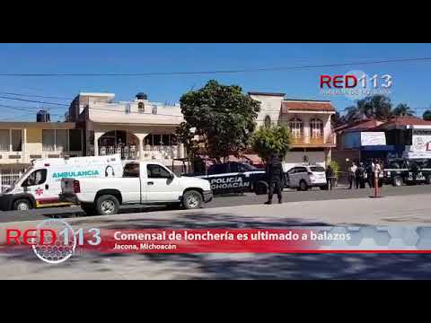 VIDEO Comensal de lonchería es ultimado a balazos frente a su familia en Jacona