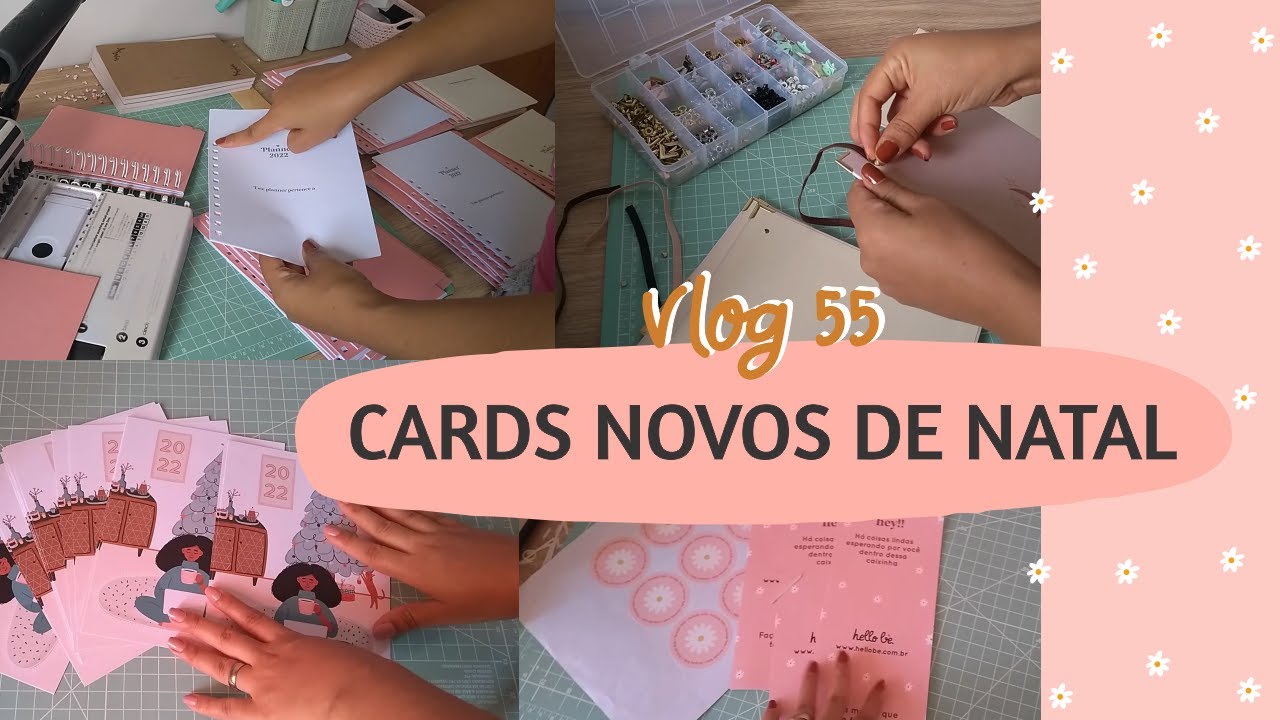 Studio vlog #55 ✨🎄Correria de  produção e cards de Natal para loja
