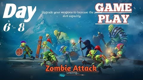Tiny Archers : Zombie Attack To Castle Game Play | Day 6 To 8 | BestGame for Android | |GamingSole24