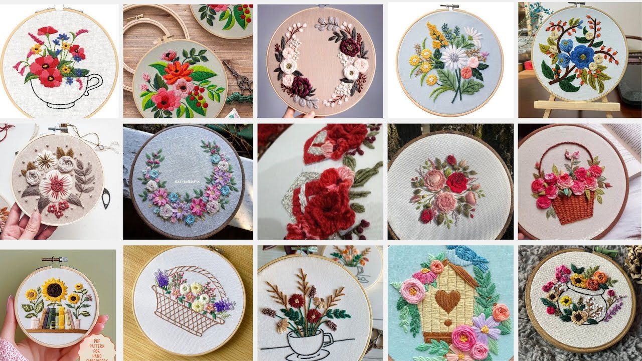 Easy beautiful embroidery design | RFHANDCRAFT 