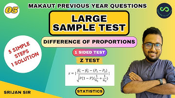 Large Sample Test for Difference of Proportions | 1 Tailed Test | Test of Significance | Statistics