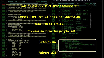 SMZ10 MAINFRAME PC Cobol Listador con LEFT OUTER JOIN Y COALESCE CHECKCON
