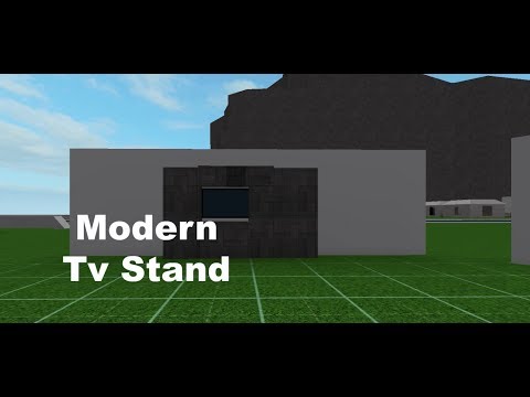 Diy Modern Tv Stand Bloxburg Furniture Series Youtube - tv table roblox