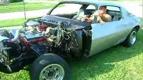 80 camaro 400 open headers neighborhood run .